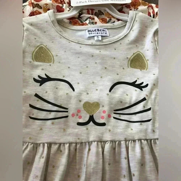 BlueBeri Boulevard Girl’s 5 3-piece set - 2 dresses/1 Headband - NWT!! - Picture 3 of 11